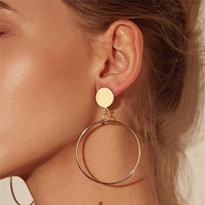 Geometric large earrings