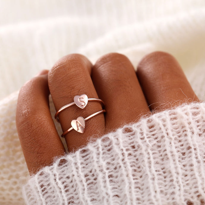 Gold heart shaped ring