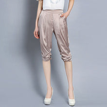 Load image into Gallery viewer, Women  elastic satin pants