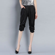 Load image into Gallery viewer, Women  elastic satin pants