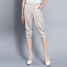 Load image into Gallery viewer, Women  elastic satin pants