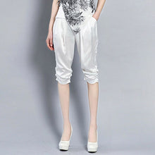 Load image into Gallery viewer, Women  elastic satin pants