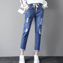 Load image into Gallery viewer, Drawstring Denim