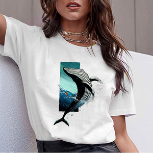 Whale Waves  T Shirt